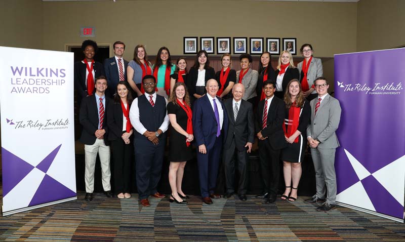 Wilkins Awards Dinner 2020: The Riley Institute Advance Team with David Wilkins and Secretary Riley