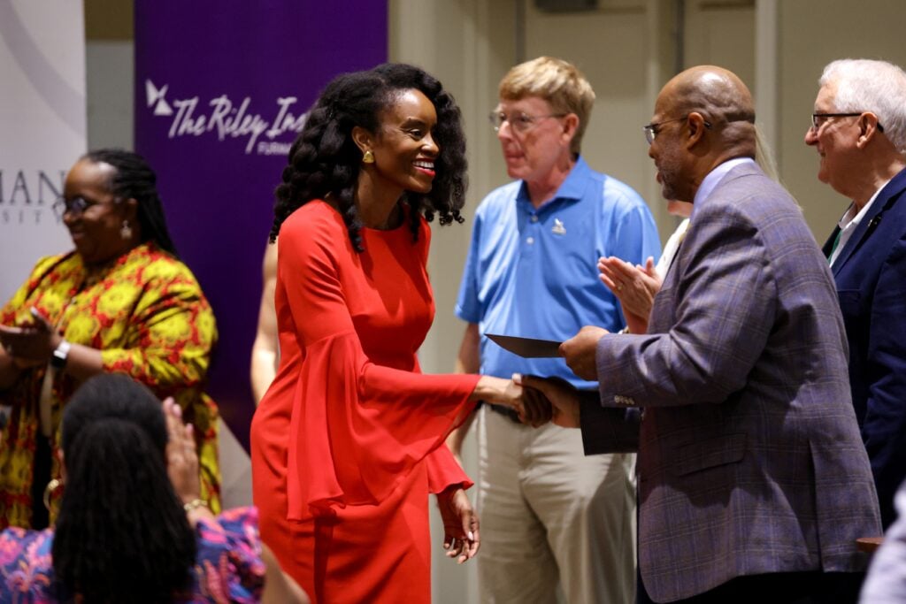 two people shaking hands