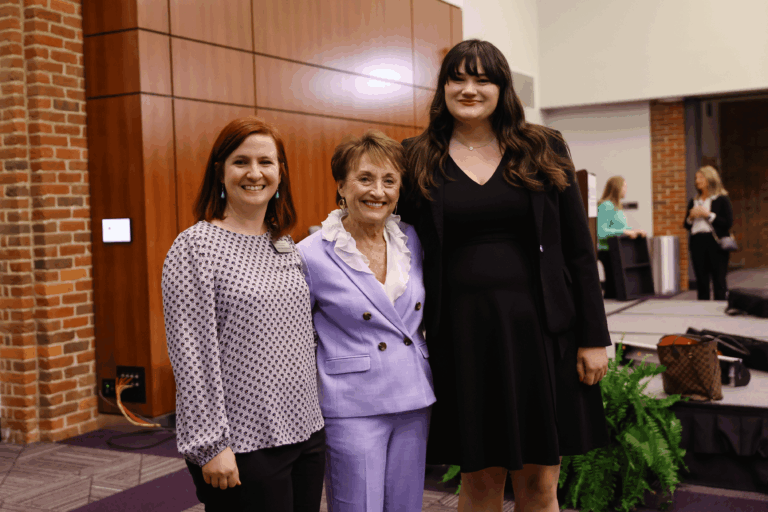 Three women posing