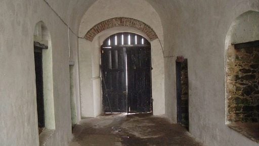 Front door and interior of older house