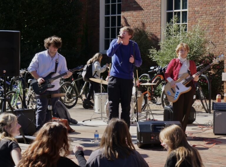 Band performing at the library.