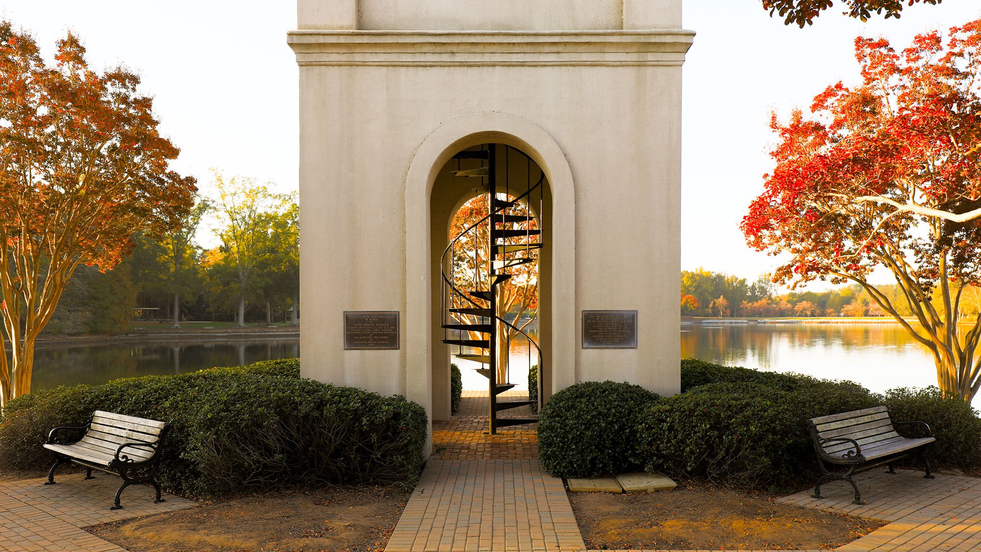 Belltower from beneath, view through the staircase