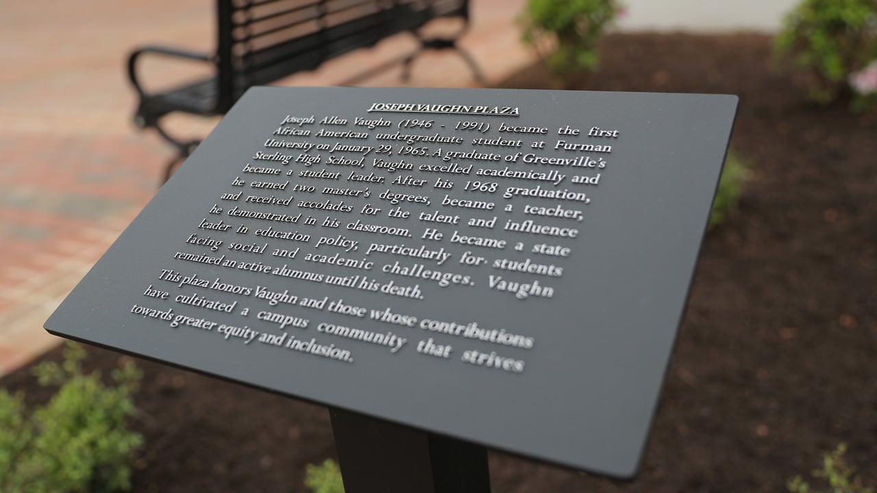 Plaque about Joseph Vaughn