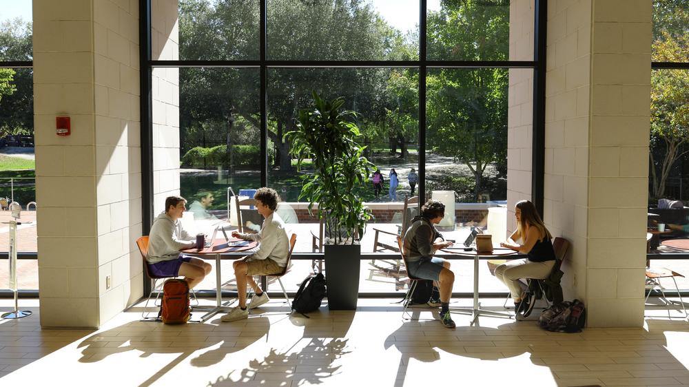 Upstairs at Trone is a popular study and hang out spot