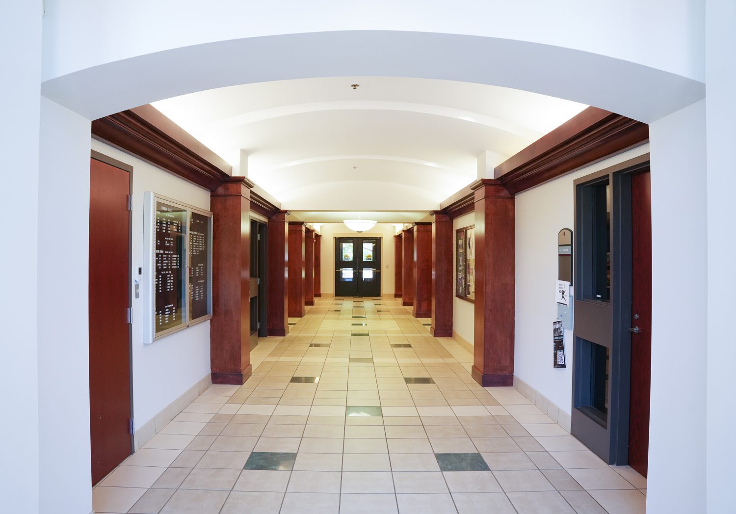 Main hallway inside Furman Hall