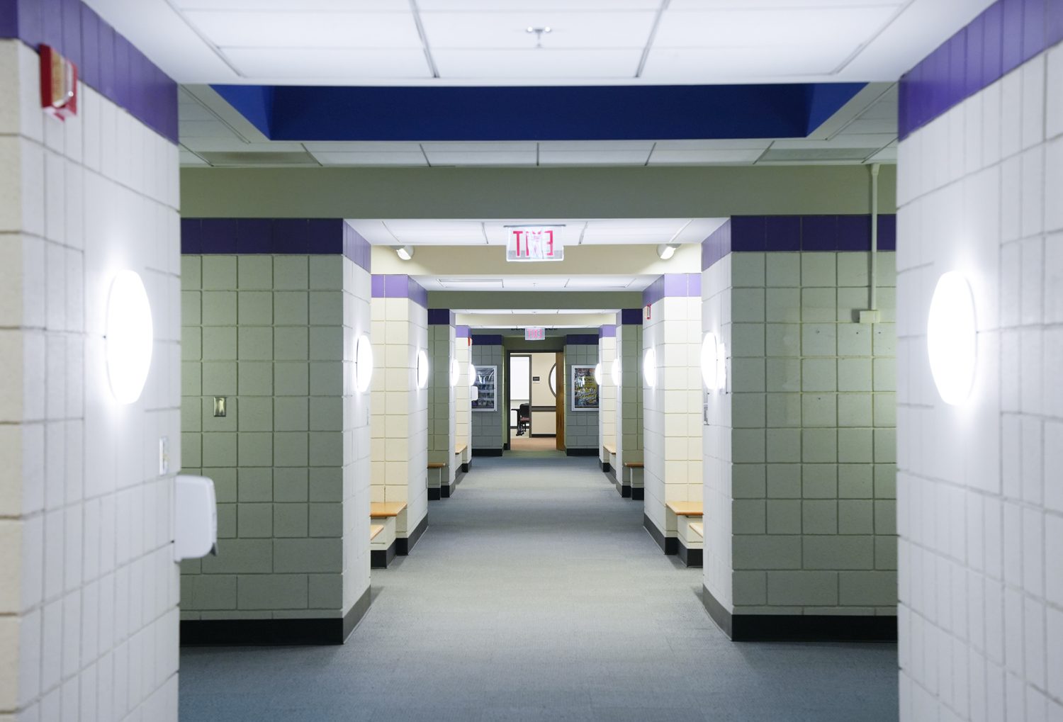 Main hallway inside Riley Hall