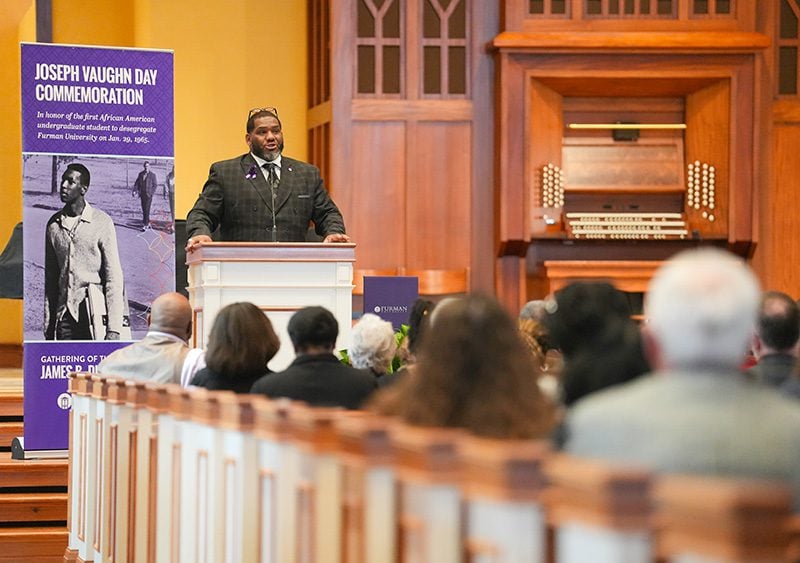 Our campus community celebrates Joseph Vaughn Day in the Daniel Chapel every January