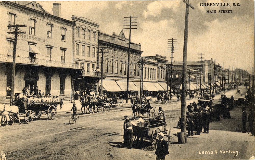 Greenville's Main Street in 1908