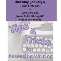 Image of Tips-and-Tricks workshop with dates and times